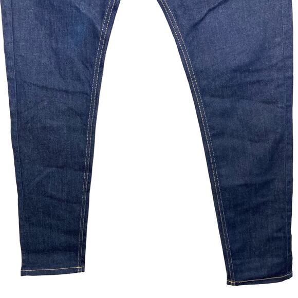 Topman Stretch Skinny Jeans Men's Button Fly Dark Wash 32X29 Short Inseam Denim - Picture 5 of 15